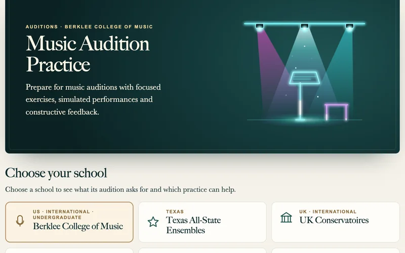 Berklee audition practice